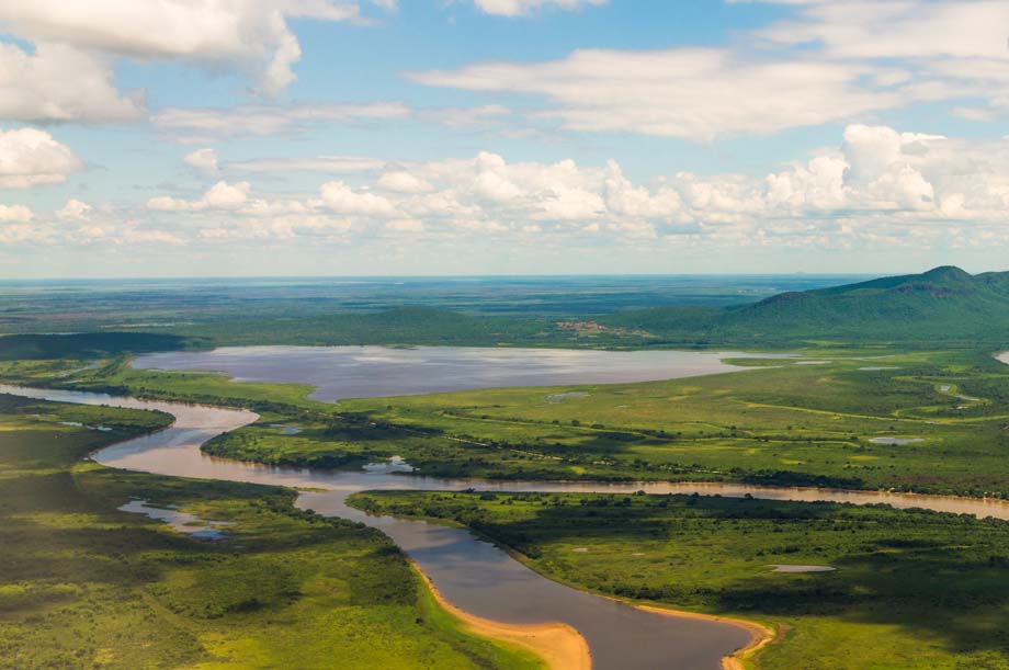 Vista aérea da PPN Sesc Pantanal